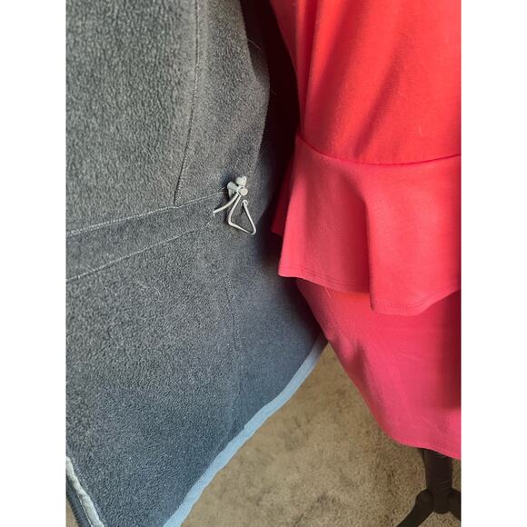 Land’s End Women's Dark Gray Hooded Sherpa Fleece Full Zip Jacket Medium 10-12 - Picture 8 of 11